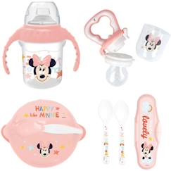 -Pack repas 1er age THERMOBABY MINNIE - 1 grignoteuse + 1 bol + 1 tasse à poignée +2 cuillères