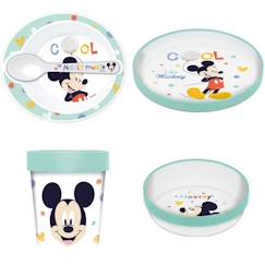 Puériculture-Pack repas 2ème age THERMOBABY MICKEY - 3 Assiettes + un gobelet + 1 cuillère