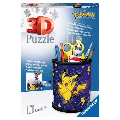 Pot à crayons Pokémon Puzzle 3D Ravensburger - 54 pièces - Sans colle - Dès 6 ans BLEU 2 - vertbaudet enfant 