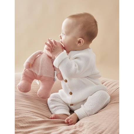 Cardigan en tricot boutonné BLANC+BLEU+ROSE 3 - vertbaudet enfant 