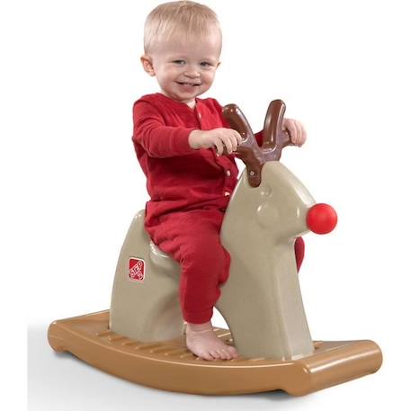 Rudolph le renne à bascule en plastique STEP2 - Beige et rouge - À partir de 1 an GRIS 2 - vertbaudet enfant 