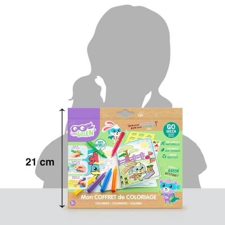 SUPER GREEN Kit de coloriage, crayons bio VERT 4 - vertbaudet enfant 