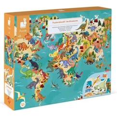 Jouet-Jeux éducatifs-Puzzles-Puzzle éducatif géant Dinosaures 200 pcs - JANOD - Animaux - Mixte - 6 ans - 3D