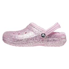 Chaussures-Chaussures fille 23-38-Sabot Enfant Crocs Classic Lined Glitter Flamingo - Rose - Fille
