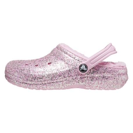 Sabot Enfant Crocs Classic Lined Glitter Flamingo - Rose - Fille ROSE 1 - vertbaudet enfant 