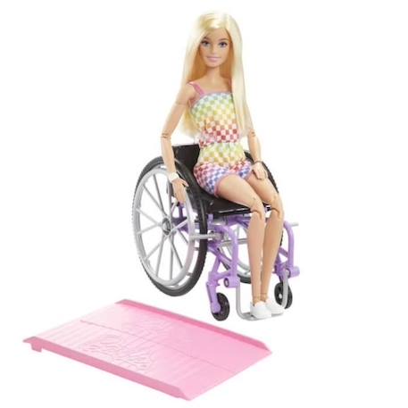 Poupée Barbie Fauteuil Roulant Blonde - Barbie - 3 Ans Et + BLANC 1 - vertbaudet enfant 