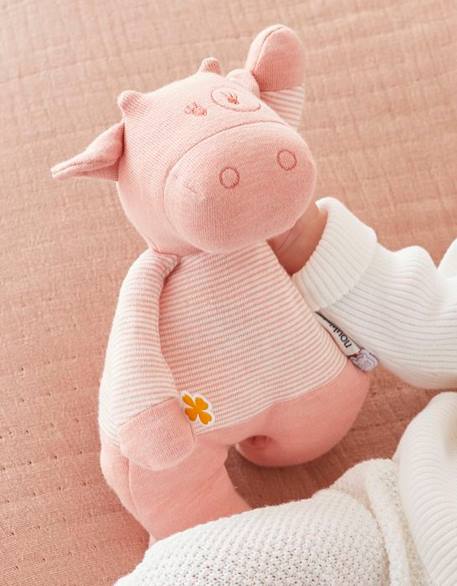 Peluche Lola small en coton Bio - NOUKIE'S - Iconiques - Fille - 1 mois - Rose - Bébé - Peluche ROSE 2 - vertbaudet enfant 