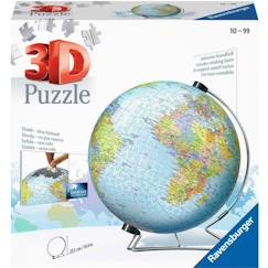 Jouet-Puzzle 3D Globe 540 pièces - Ravensburger - Éducatif pour enfants - Sans colle - Dès 12 ans