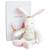 Jouet en peluche - DOUDOU ET COMPAGNIE - Lapin Fleurs - Pantin - Mixte - Blanc - Non ROSE 1 - vertbaudet enfant 