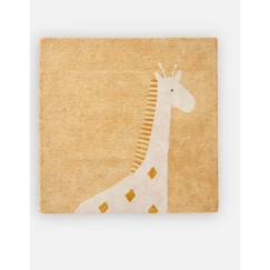 Jouet-Premier âge-Tapis d'éveil et portiques-Tapis girafe en coton bio - NOUKIE'S - Collection Tiga Stegi & Ops - 120x120 cm - Orange