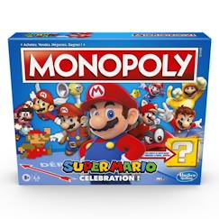 Jouet-Jeux de société-Jeux classiques et de réflexion-MONOPOLY Super Mario Celebration, jeu de societe pour enfants, jeu de plateau à partir de 8 ans, version francaise