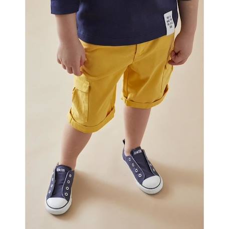 Bermuda taille élastiquée BLEU+JAUNE 6 - vertbaudet enfant 