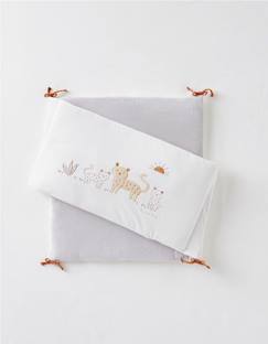 Linge de maison et décoration-Linge de lit bébé-Tour de lit - NOUKIE'S - Babou le lion - Blanc - 180 x 33 cm - Polyester