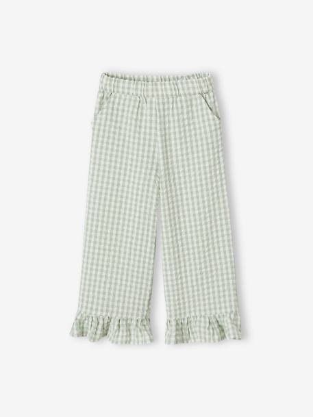 Ensemble fille blouse pantalon 7/8ème vert sauge 3 - vertbaudet enfant 