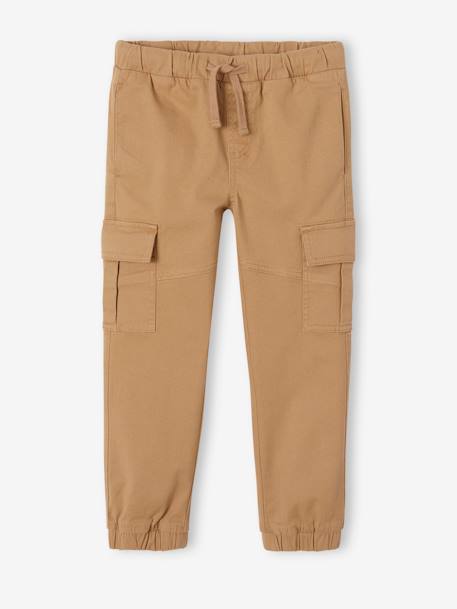 Pantalon garçon battle facile à enfiler bleu glacier+kaki foncé+taupe 18 - vertbaudet enfant 