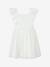 Robe cérémonie fille satin de coton à volants blanc+écru+rose pâle+vert sauge 6 - vertbaudet enfant 