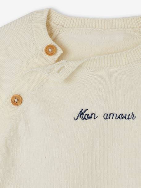 Pull bébé en tricot ouverture naissance écru 5 - vertbaudet enfant 