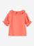 Blouse à colerette en gaze de coton fille corail+écru 2 - vertbaudet enfant 