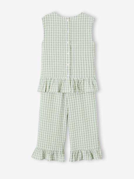 Ensemble fille blouse pantalon 7/8ème vert sauge 4 - vertbaudet enfant 