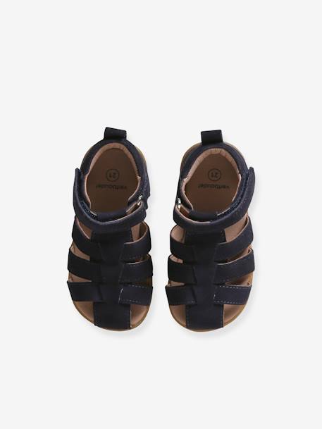 Chaussures premiers pas bébé scratchs lot beige+marine+marron 9 - vertbaudet enfant 
