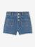 Short en jean fille bas effiloché stone 1 - vertbaudet enfant 