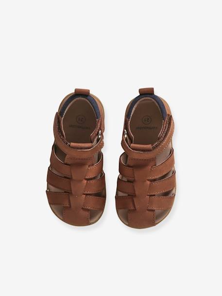Chaussures premiers pas bébé scratchs lot beige+marine+marron 14 - vertbaudet enfant 