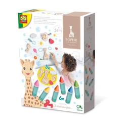 Jouet-Premier âge-Jouets de bain-Sophie la girafe - Crayons de couleur pour le bain et formes