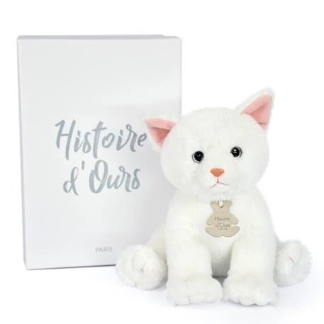 Peluche bébé chat Blanc - HISTOIRE D'OURS - Plush - Mixte - 0 mois - Naissance - Bébé BLANC 3 - vertbaudet enfant 