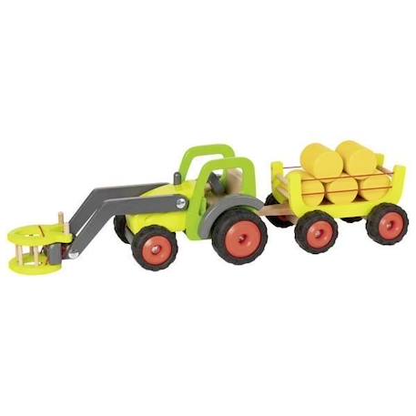 Tracteur avec remorque à foin - GOKI - Pour enfants à partir de 3 ans - Blanc - Garantie 2 ans BLANC 3 - vertbaudet enfant 
