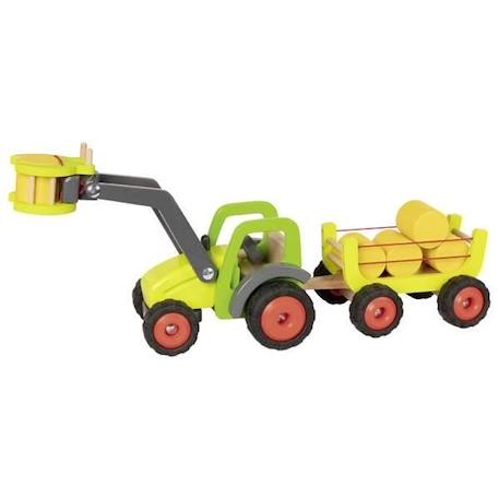 Tracteur avec remorque à foin - GOKI - Pour enfants à partir de 3 ans - Blanc - Garantie 2 ans BLANC 1 - vertbaudet enfant 