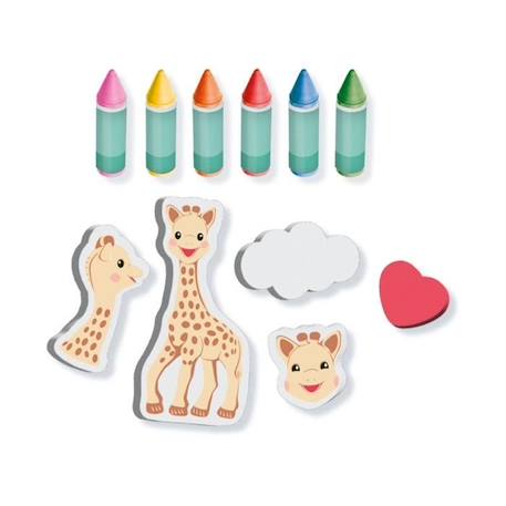 Sophie la girafe - Crayons de couleur pour le bain et formes BLANC 3 - vertbaudet enfant 