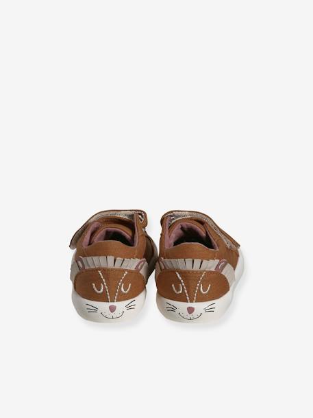 Baskets scratchées bébé garçon en toile beige imprimé+brun 12 - vertbaudet enfant 