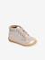 Chaussures premiers pas bébé lacets beige irisé+camel+MARRON CLAIR UNI 1 - vertbaudet enfant 