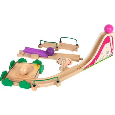 Circuit à boules Junior - Small Foot Company - Legler - Multicolore - Pour enfants dès 12 mois BLANC 1 - vertbaudet enfant 