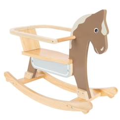 Jouet-Cheval à bascule avec siège en bois - Small foot company - LEGLER - Blanc - Pour enfant dès 12 mois