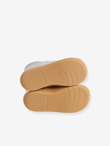 Chaussures premiers pas bébé lacets beige irisé+camel+MARRON CLAIR UNI 5 - vertbaudet enfant 