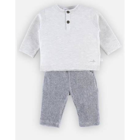 Ensemble pull + jogging cérémonie GRIS 3 - vertbaudet enfant 