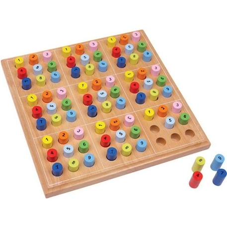 Jeu Sudoku en bois coloré BEIGE 1 - vertbaudet enfant 