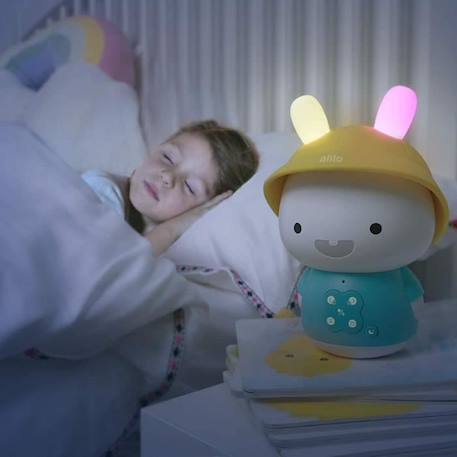 Veilleuse musicale Baby Bunny Bleu - Alilo - Bluetooth - Oreilles lumineuses en silicone souple BLANC 4 - vertbaudet enfant 