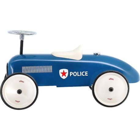 Porteur voiture vintage Police - Vilac - Métal - Bleu - Pour enfant dès 12 mois BLANC 4 - vertbaudet enfant 