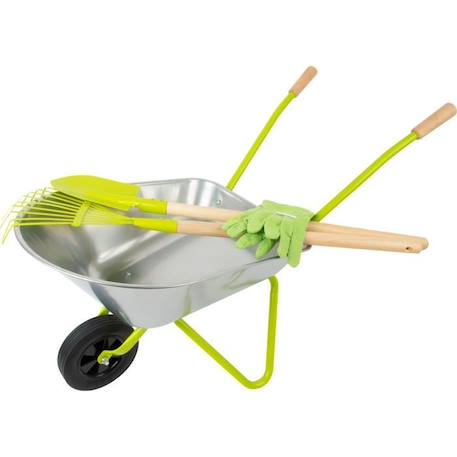 jouet pour enfant Brouette en métal avec outils de jardin GRIS 1 - vertbaudet enfant 