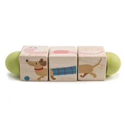 Jouet-Premier âge-Premières manipulations-Tender Toys Cubes à torsion Bois d'animal junior 16,5 x 4 x 4 cm