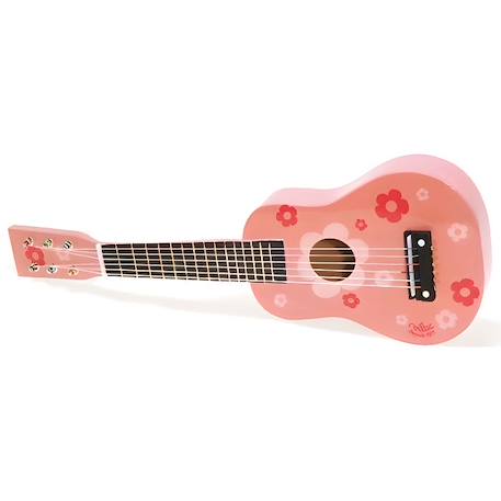 VILAC - Guitare d'enfant à motifs fleurs - en bois ROSE 1 - vertbaudet enfant 