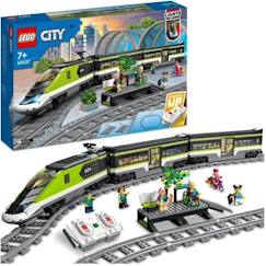 Jouet-LEGO City Le Train de Voyageurs Express - Jouet de Train Télécommandé - Phares Fonctionnels - Enfants 7 Ans