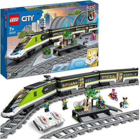 LEGO City Le Train de Voyageurs Express - Jouet de Train Télécommandé - Phares Fonctionnels - Enfants 7 Ans BLEU 1 - vertbaudet enfant 