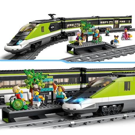LEGO City Le Train de Voyageurs Express - Jouet de Train Télécommandé - Phares Fonctionnels - Enfants 7 Ans BLEU 4 - vertbaudet enfant 