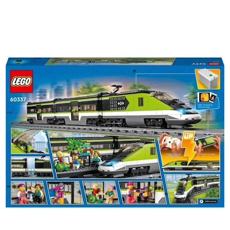 LEGO City Le Train de Voyageurs Express - Jouet de Train Télécommandé - Phares Fonctionnels - Enfants 7 Ans BLEU 6 - vertbaudet enfant 