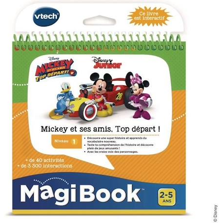 Livre Interactif Magibook - Mickey et ses Amis - VTECH - Niveau 1 - 32 pages illustrées ORANGE 1 - vertbaudet enfant 