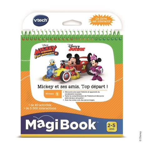 Livre Interactif Magibook - Mickey et ses Amis - VTECH - Niveau 1 - 32 pages illustrées ORANGE 2 - vertbaudet enfant 