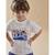 T-shirt manches courtes rayé imprimé 'Good Vibes' BLANC 2 - vertbaudet enfant 